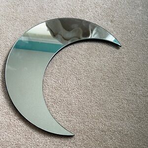 Urban Outfitters Silver Crescent Moon Wall Mirror